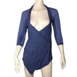 𝅺Save the Queen Shrug Cardigan Colour Block Open Front Made in Italy Size XS